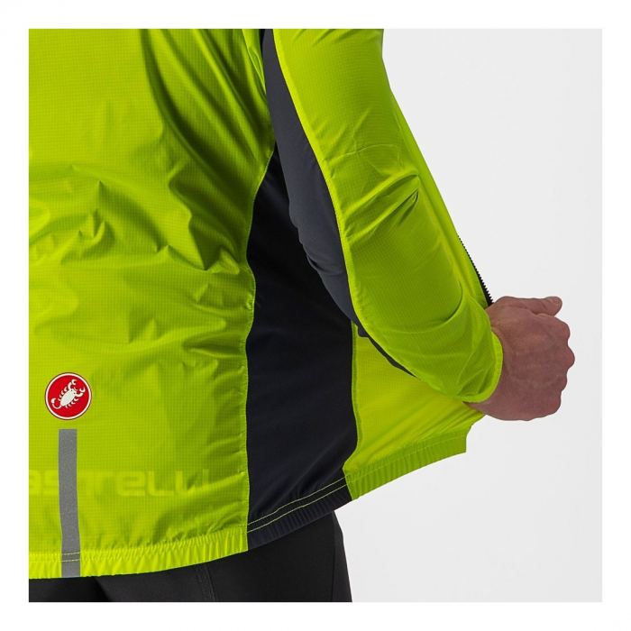 Jacheta de vant Castelli Squadra Stretch pentru barbati lime electric/gri inchis M [3]
