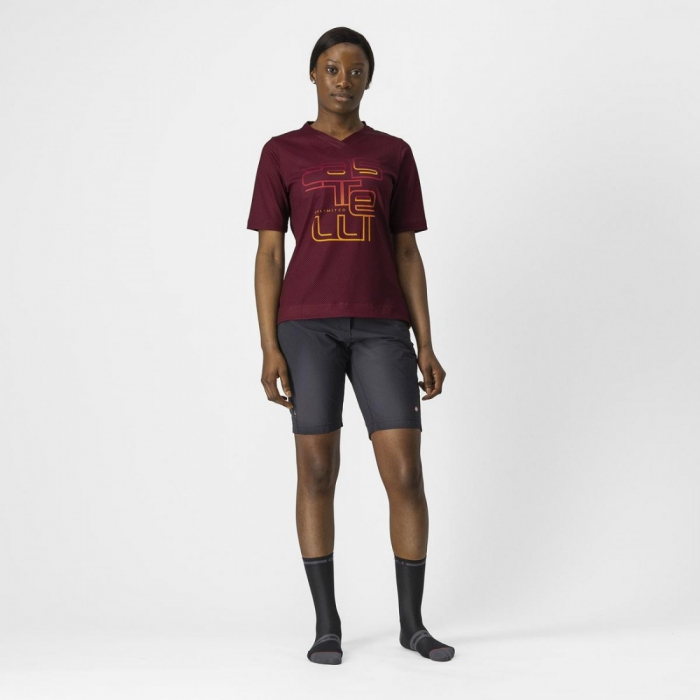 Jersey Castelli Trail Tech W de dama Visiniu M [5]