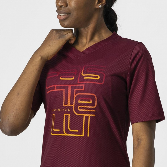 Jersey Castelli Trail Tech W de dama Visiniu S [3]