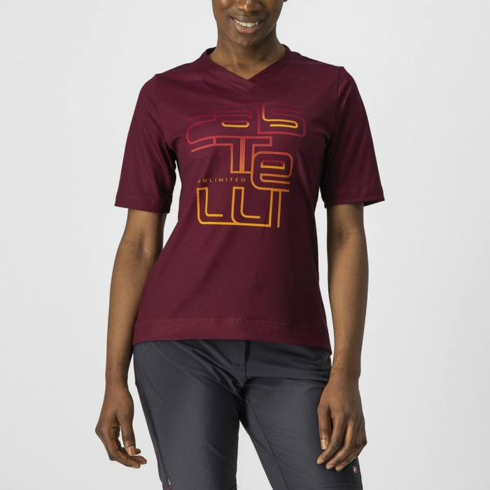 Jersey Castelli Trail Tech W de dama Visiniu XS [1]