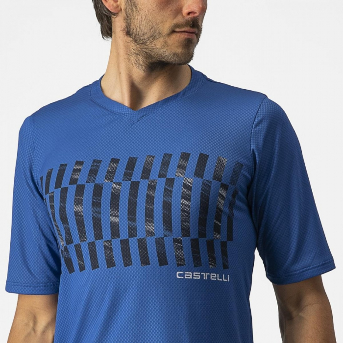 Jersey cu maneca lunga Castelli Trail Tech LS Tee Albastru/Negru XL [6]