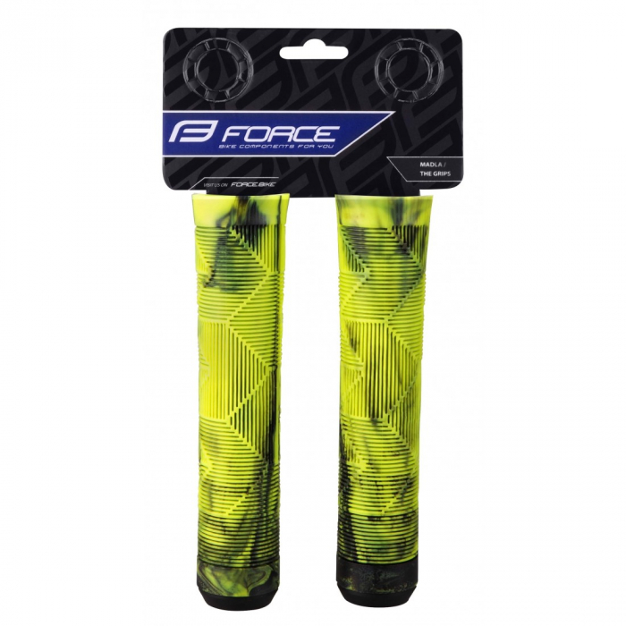 Mansoane Force BMX 145 cauciuc negru/fluo [2]