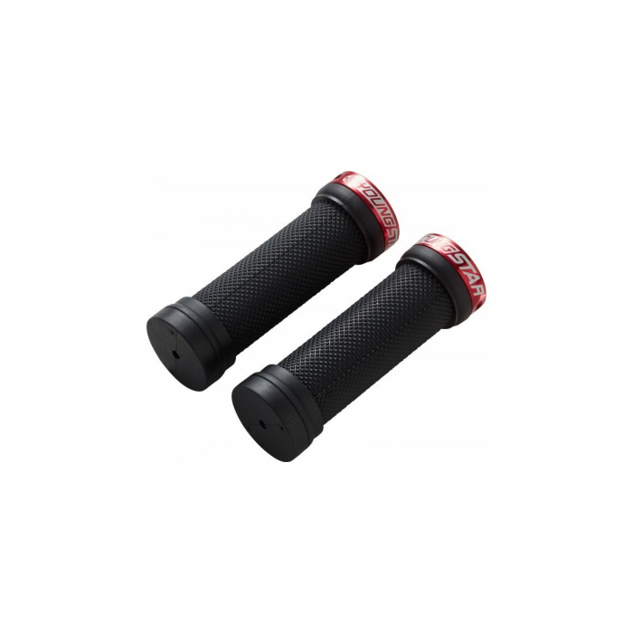 Mansoane Reverse Youngstar Lock-on 98/28mm negru/rosu [1]