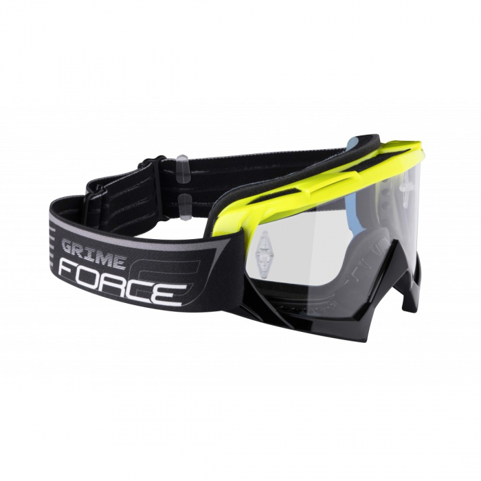 Ochelari Force GRIME negru-fluo lentile transparente + 10 tear offs [3]