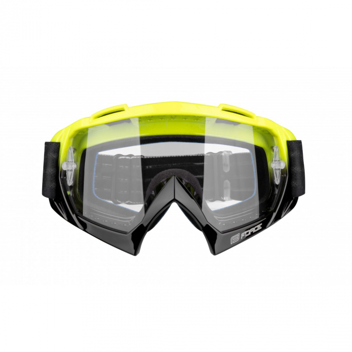 Ochelari Force GRIME negru-fluo lentile transparente + 10 tear offs [4]