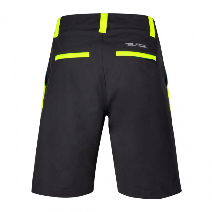 Pantaloni Force Blade MTB cu sub-pantaloni cu bazon Negru/Fluo XS [1]