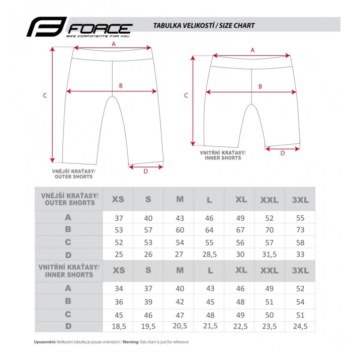 Pantaloni Force Blade MTB cu sub-pantaloni cu bazon rosu XXL [7]