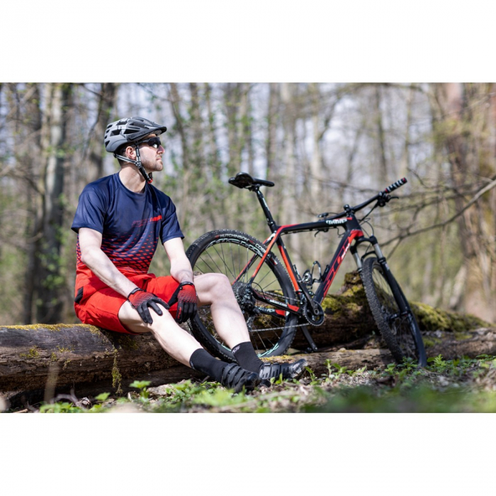 Pantaloni Force Blade MTB cu sub-pantaloni cu bazon rosu XXL [6]