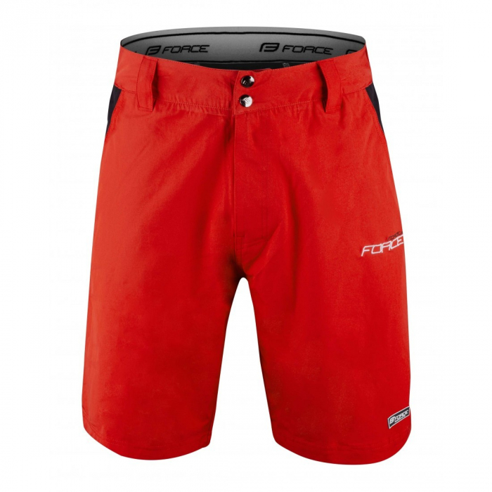 Pantaloni Force Blade MTB cu sub-pantaloni cu bazon rosu XXL [1]