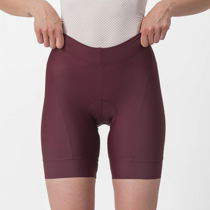 Pantaloni scurti Castelli Prima de dama Visiniu/Rosu XS [5]