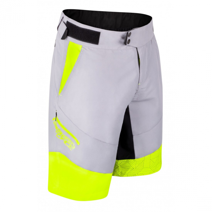 Pantaloni scurti cu bazon Force Storm gri/fluo 3XL [2]