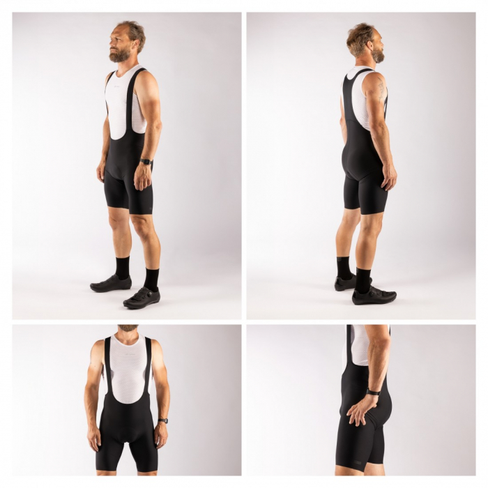 Pantaloni scurti cu bazon si bretele Force Action Negru XL [4]
