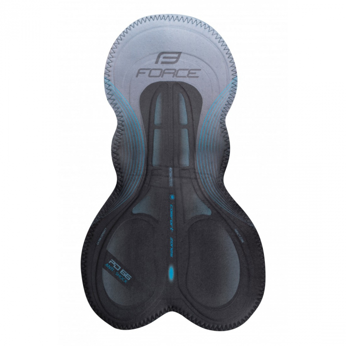 Pantaloni scurti cu bazon si bretele Force B51 negru/rosu XS [2]