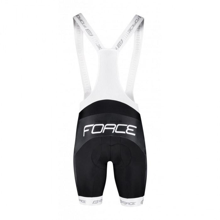 Pantaloni scurti cu bazon si bretele Force Team18 Negru/Alb XS [2]