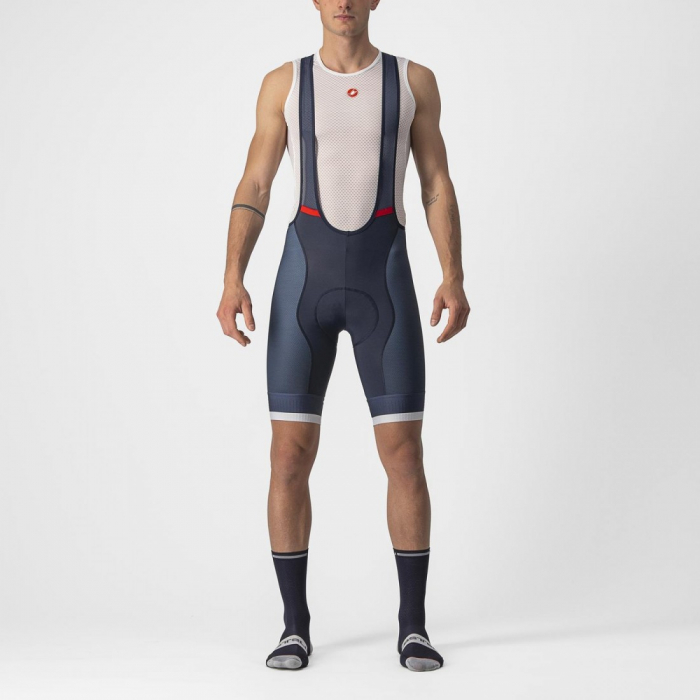 Pantaloni scurti cu bretele Castelli Competizione Kit Indigo/Gri M [1]