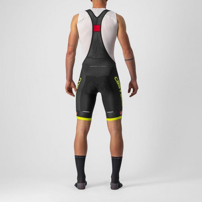 Pantaloni scurti cu bretele Castelli Competizione Kit Negru/Galben Fluo S [2]