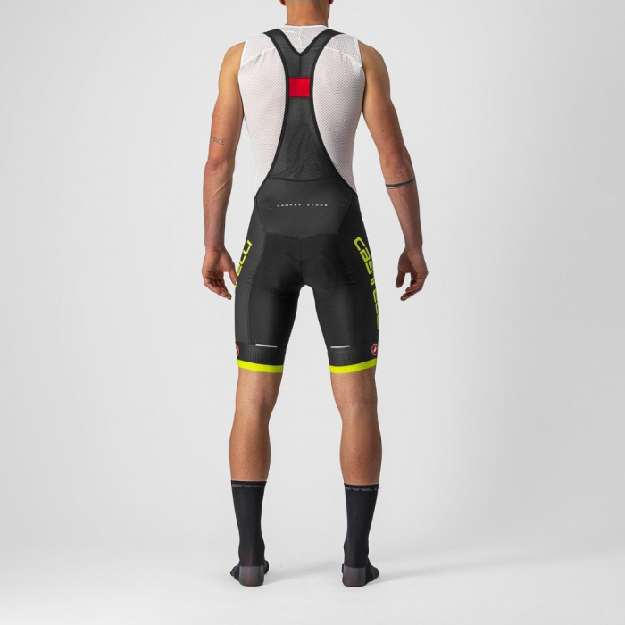 Pantaloni scurti cu bretele Castelli Competizione Kit Negru/Galben Fluo XXL [2]