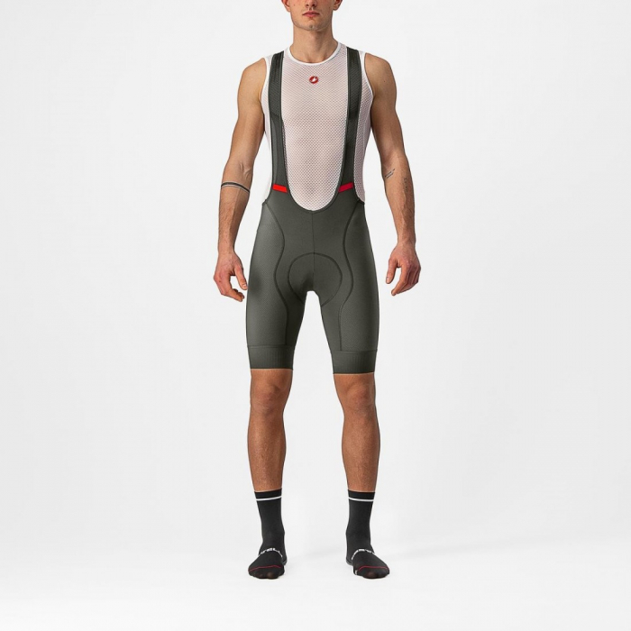 Pantaloni scurti cu bretele Castelli Competizione Verde Inchis XL [2]