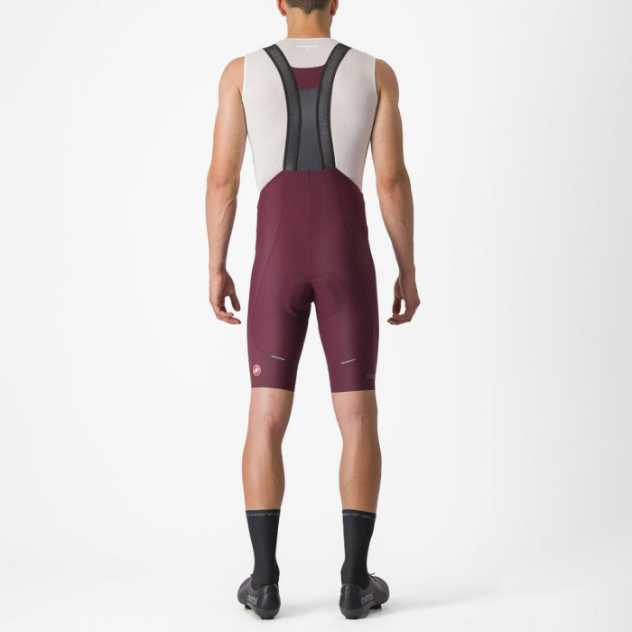 Pantaloni scurti cu bretele Castelli Espresso Visiniu M [2]