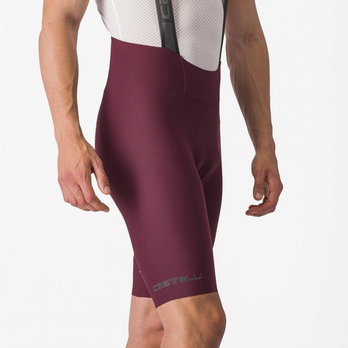 Pantaloni scurti cu bretele Castelli Espresso Visiniu M [7]