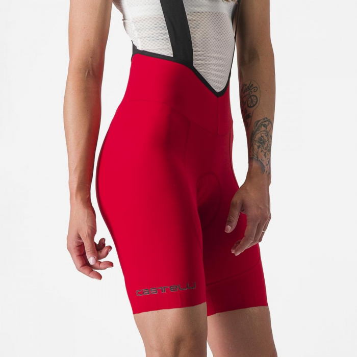 Pantaloni scurti cu bretele Castelli Espresso W DT de dama Rosu XS [7]
