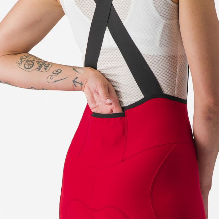 Pantaloni scurti cu bretele Castelli Espresso W DT de dama Rosu XS [6]