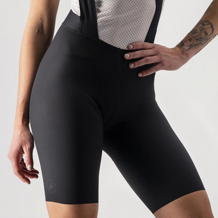 Pantaloni scurti cu bretele Castelli Premio Black W de dama Negru L [5]
