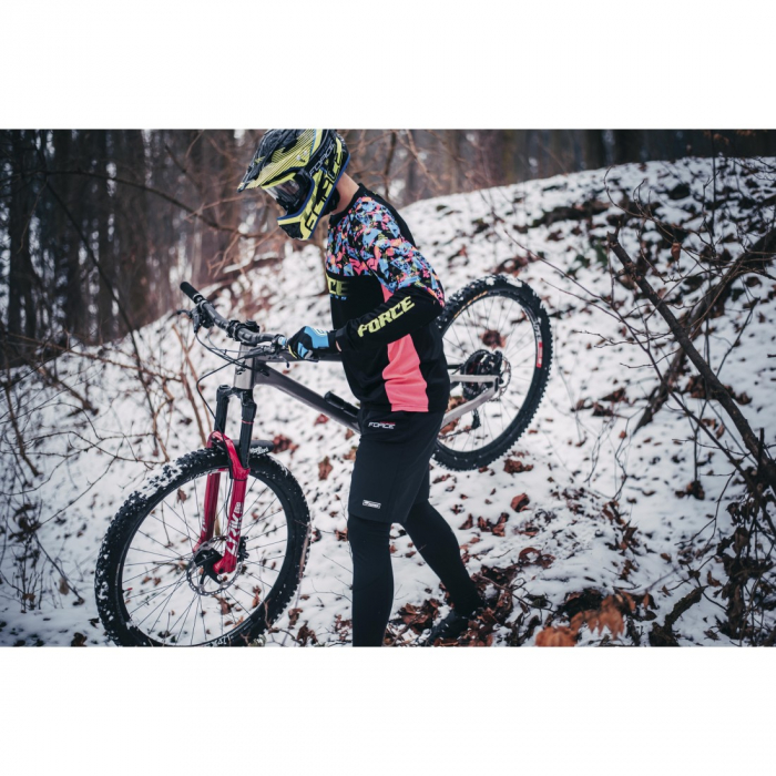 Pantaloni Scurti Force Blade MTB Fara Bazon Black XL [3]