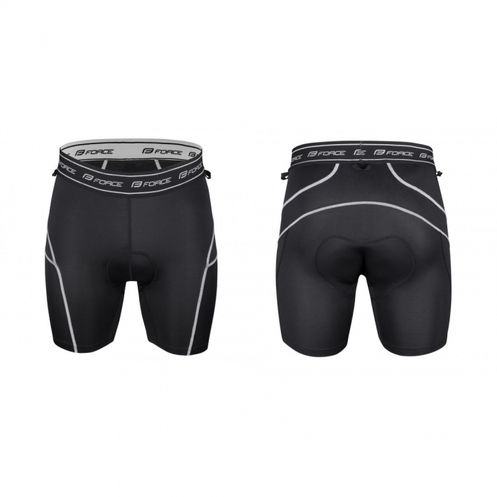 Pantaloni scurti Force MTB-11 bazon detasabil Gri/Rosu/Negru XS [3]