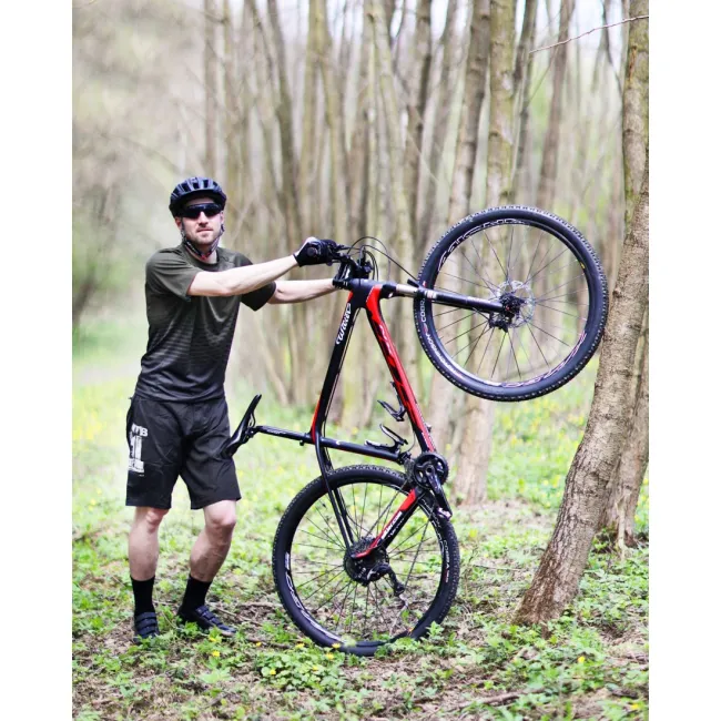 Pantaloni scurti Force MTB-11 bazon detasabil Negru/Antracit M [8]