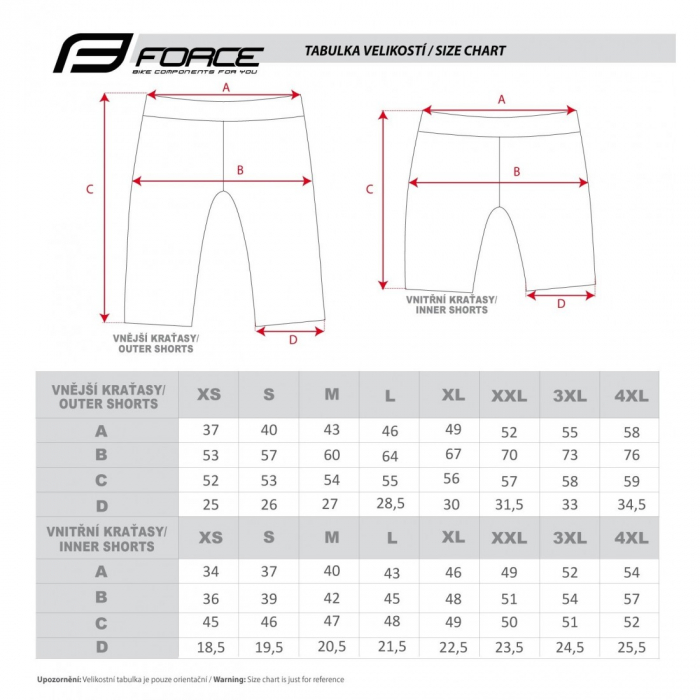 Pantaloni scurti Force MTB-11 bazon detasabil Rosu/Negru XXL [5]