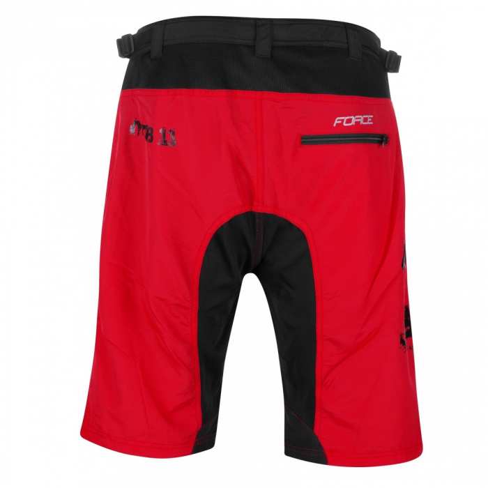 Pantaloni scurti Force MTB-11 bazon detasabil Rosu/Negru XXL [1]