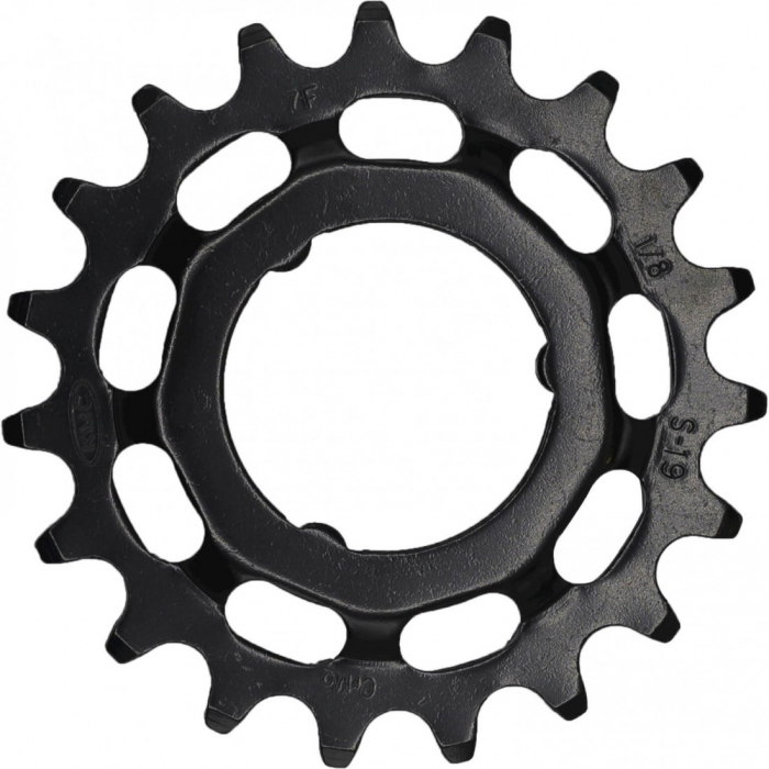 Pinion KMC pentru Shimano Cr-Mo Negru 17T 1/8 [1]