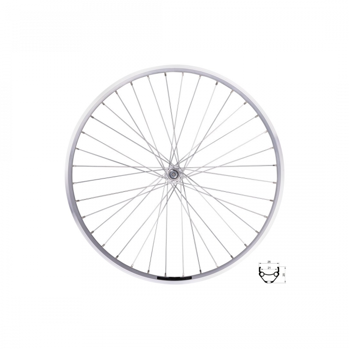 Roata fata Force Prime 28 622x21 36H argintie [1]