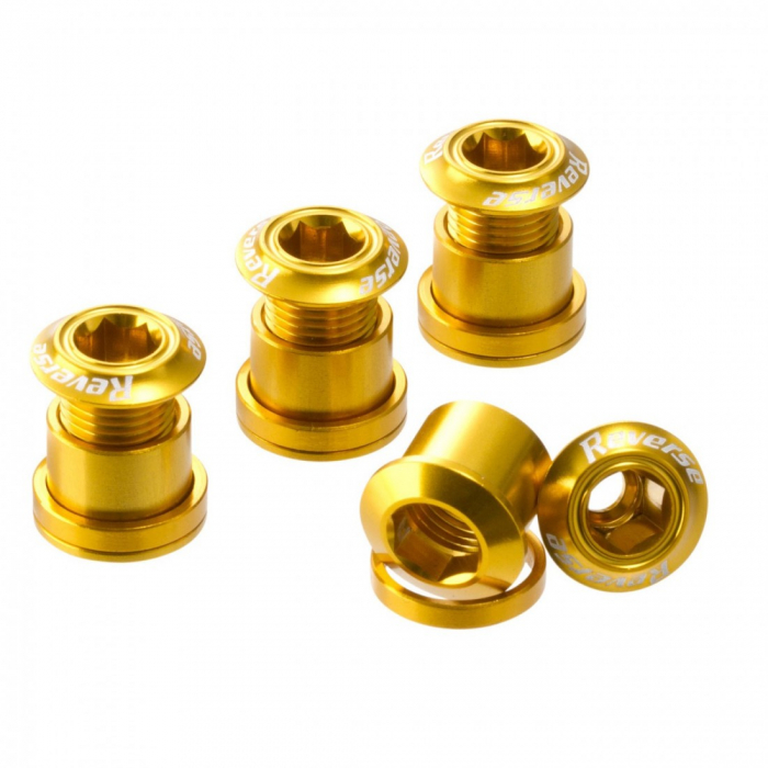 Set 4 suruburi angrenaj Reverse Chainring Bolt Aurii [1]