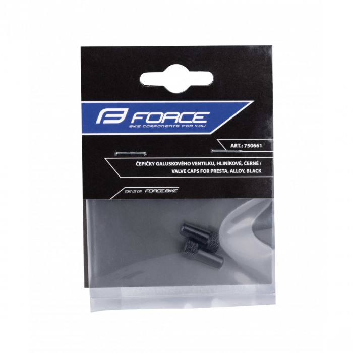 Set capace Force pentru valve tubeless presta, Negre [2]