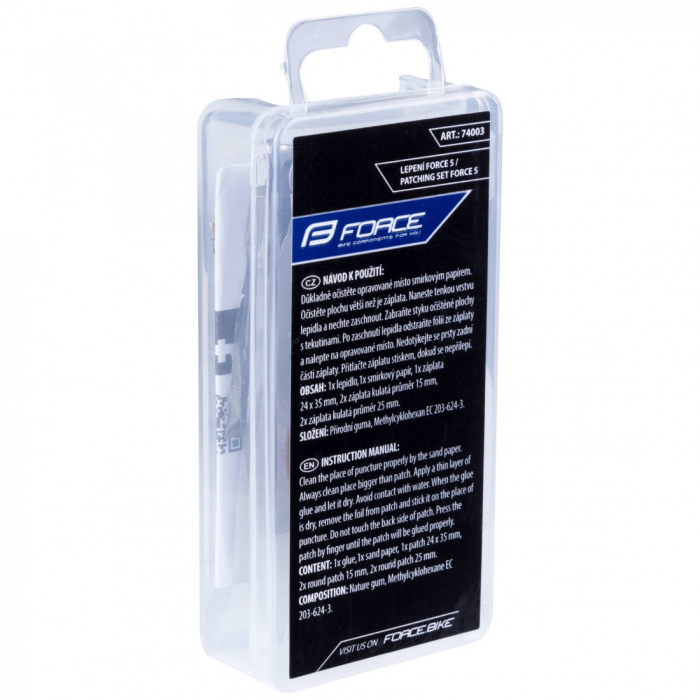 Set reparatie pana Force 5 petece cu lipici [2]