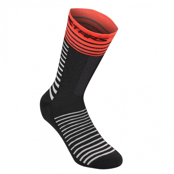 Sosete Alpinestars Drop Socks 19 Black Bright Red S [1]