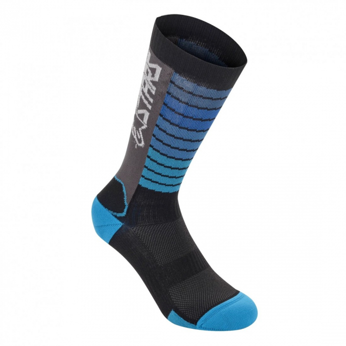 Sosete Alpinestars Drop Socks 22 Black/Aqua M [1]
