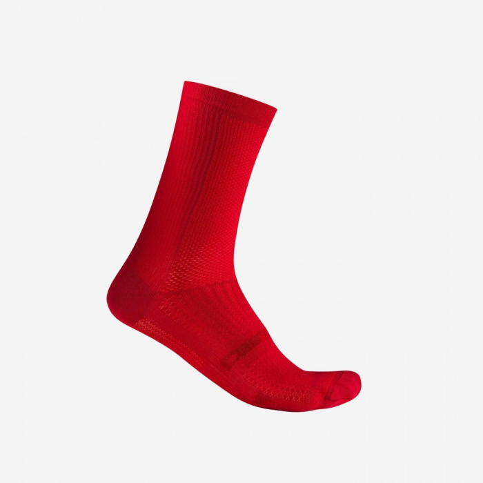 Sosete Castelli Espresso 18, unisex, rosu aprins, XXL, 44-47 [1]