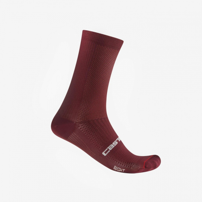 Sosete Castelli Espresso 18, unisex, visiniu inchis, XXL, 44-47 [1]