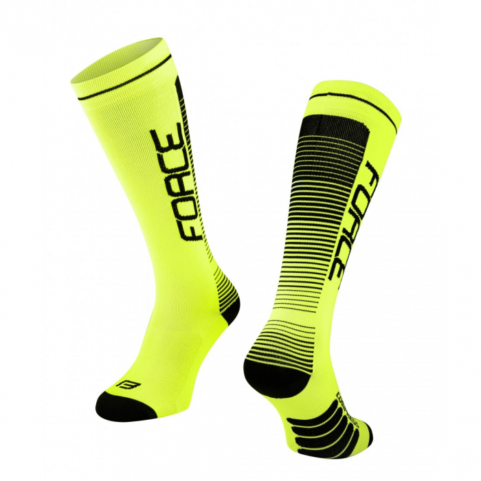 Sosete lungi Force Compress negru/fluo S-M (36-41) [2]