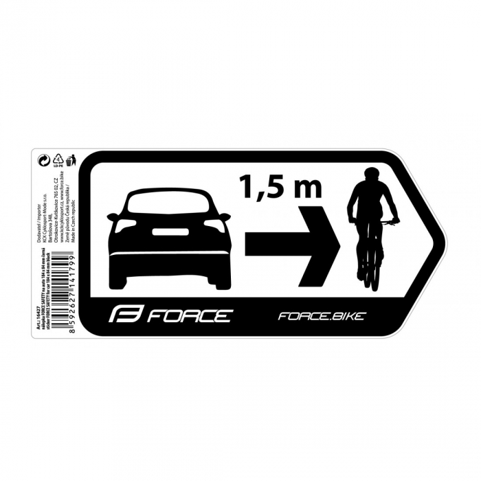 Sticker Force Safety pentru masina 184 x 84 mm negru [1]