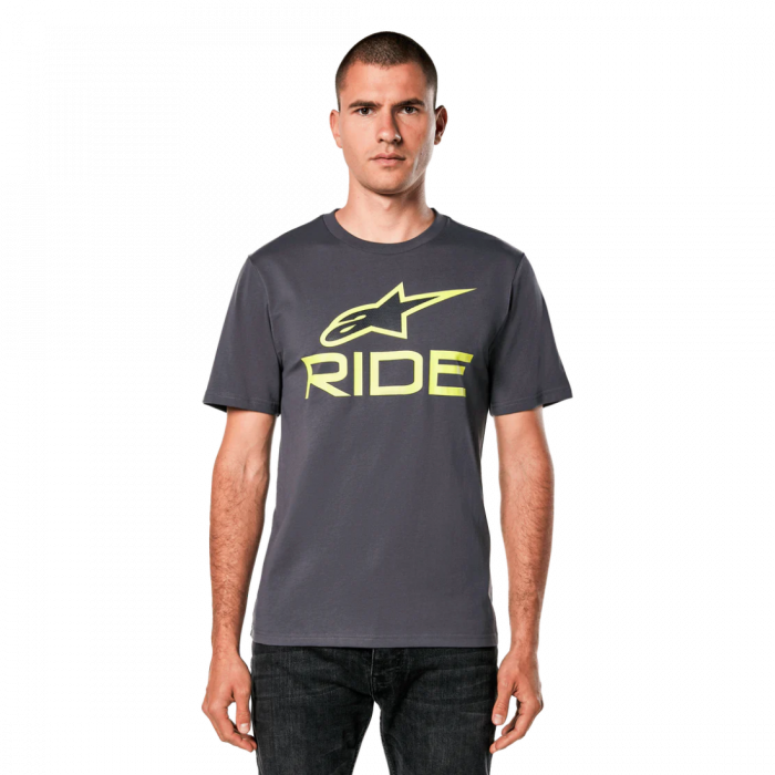 Tricou Alpinestars Ride 4.0 CSF Tee Charcoal/Lime/Black L [1]