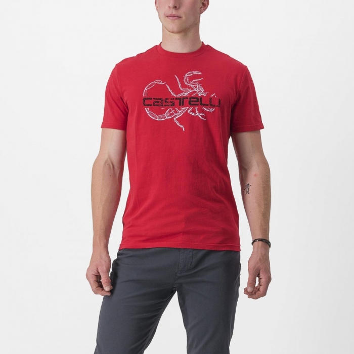 Tricou casual Castelli Finale Tee Rosu XXL [1]