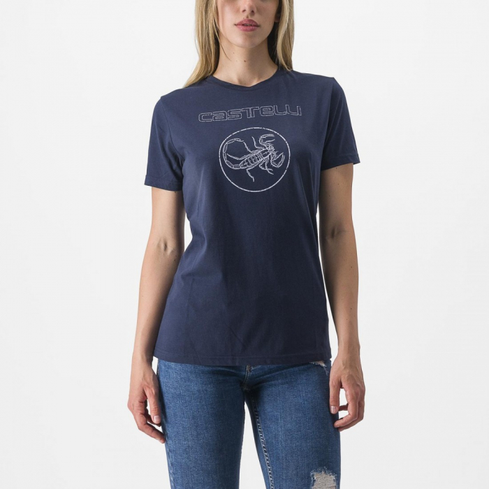 Tricou casual Castelli Pedalare Tee de dama Bleumarin M [1]