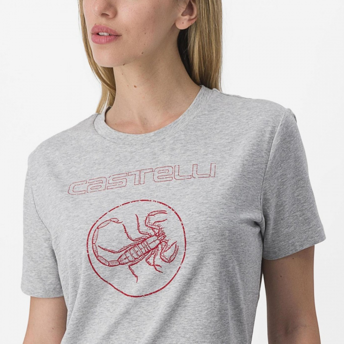 Tricou casual Castelli Pedalare Tee de dama Gri M [3]