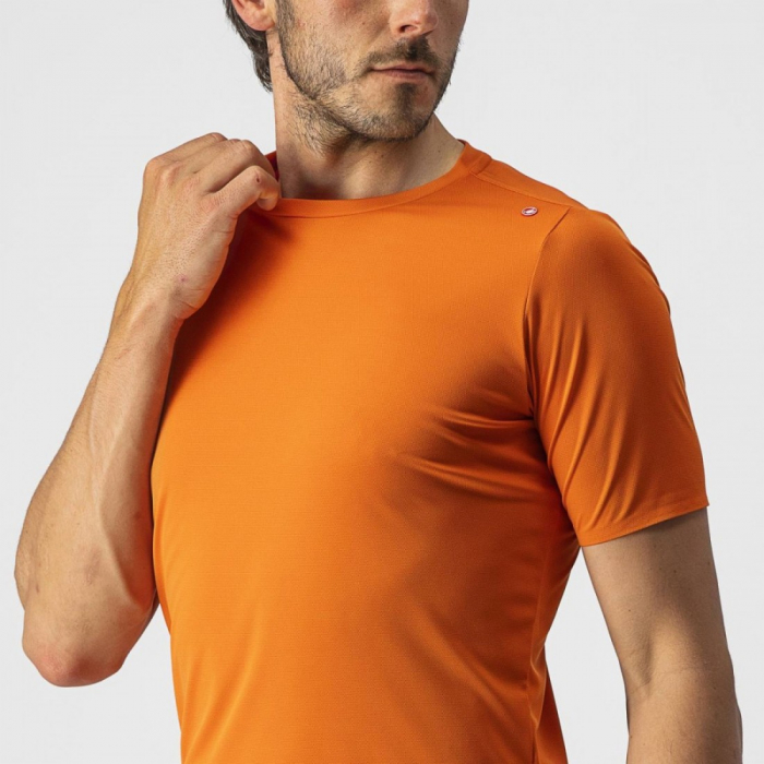 Tricou casual Castelli Tech 2 Tee Portocaliu XL [5]