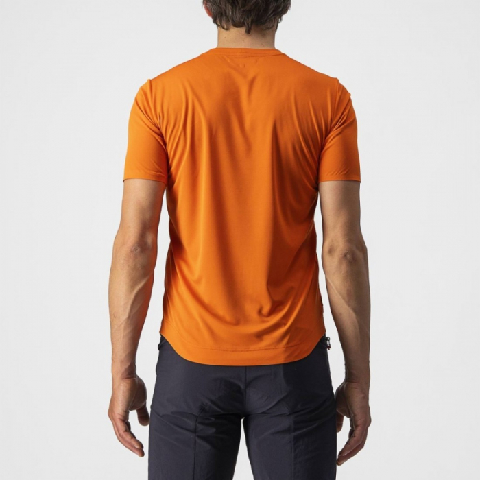 Tricou casual Castelli Tech 2 Tee Portocaliu XL [2]