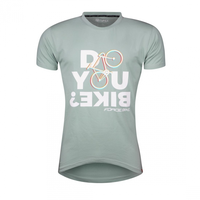Tricou ciclism Force Bike gri/verde XS [3]